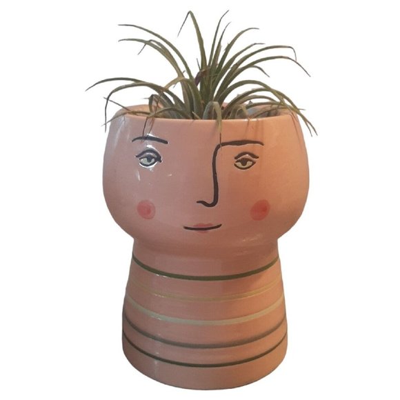Opalhouse Accents Opalhouse Stoneware Ceramic Face Planter Pot Succulent Air Plant Not